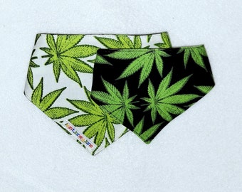 Reversible Dog Bandanna Scrunchie Cannabis Marijuana Pot Weed Stoner YOU PICK