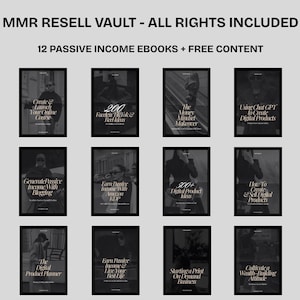Passive Income eBook Bundle with Master Resell Rights – PLR, DFY Digital Products, Editable eBooks to Resell on Etsy or Online MRR