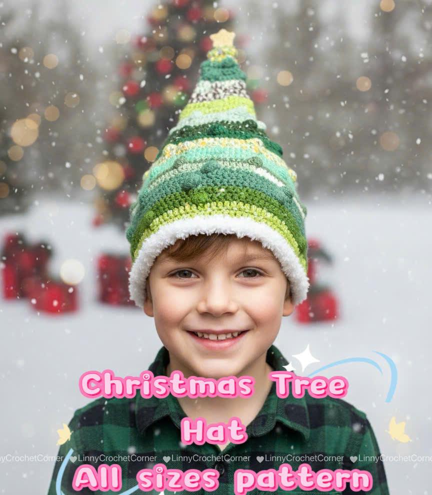 30 Christmas Tree Hat Crochet Patterns for Festive Holiday Makes 21 Crazy Christmas Tree Hat Crochet Pattern for Kids and Adults