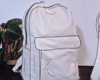 Wykrój plecaka: dwa rozmiary, regulowane paski (pobierz plik PDF)