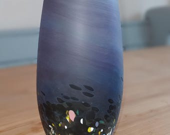 Teign Valley Moorland Art Glass Vase • Contemporary Handcrafted Glass •
