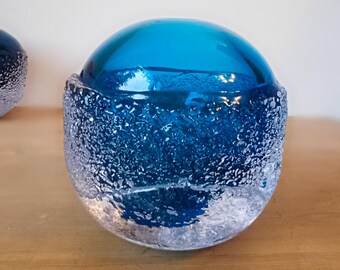 Teign Valley Glass Textured Art Vase • Collectable British Hand-Blown Glass