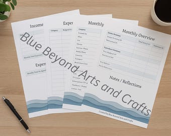 Monatlicher Budgetplaner Printable | Einnahmen & Ausgaben Tracker | A4-PDF