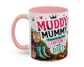 Garten Schubkarre Illustration Tasse | Florale Gartenarbeit Kaffeetasse