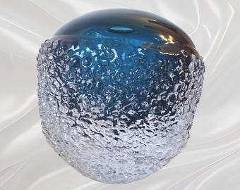 Teign Valley Glass Textured Art Vase • Collectable British Hand-Blown Glass