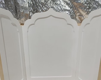 Icon Triptych Board 10.6x14.4 Inches – Linden Wood with Gesso – Hinged Icon Panel Ready for Painting . Icon Painting Panel