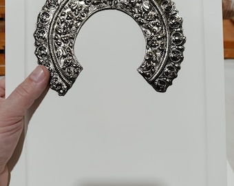 Halo for Icon Boards and Iconographers 16cm(6.3 inches) Silver Metal Relief  Halo for Iconographers Byzantine Style