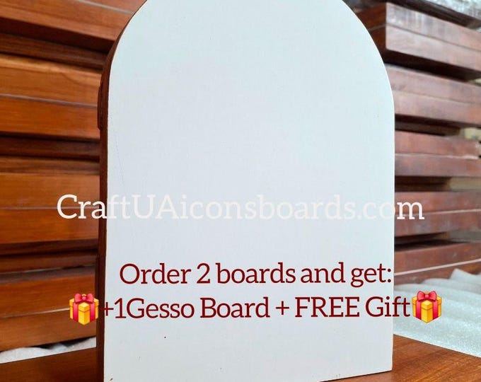 handcrafted icon board of a special shape 20x15cm (7.9x5.9in)