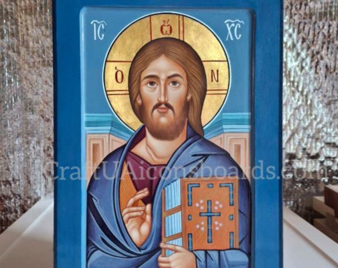 handpainted icon Christ Pantocrator of Sina
