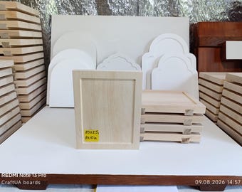 5 Pack Icon Boards 8×10" – Orthodox Kovcheg Panels, Alder Wood with Ash Splines, Ungessoed, Free Shipping