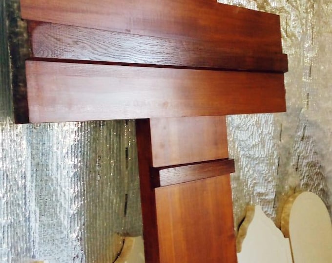 Large Cross Icon Board 115×80 cm (45.3 × 31.5 in) – Linden Wood  Oak Splines – Traditional Levkas with Canvas – Orthodox Crucifix Icon Panel