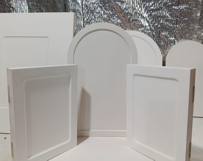 Set of 3 Orthodox Icon Boards with Kovcheg & Levkas – Arched 24×40 cm + Two 20×27 cm Panels | Pavoloka | Ready to Paint