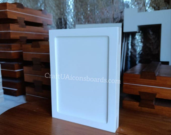 Handcrafted icon board 15×20cm (5.91×7.87  inches)|Gesso board with ark |Boards for icon painters|Board for icon painting|gesso icon board|