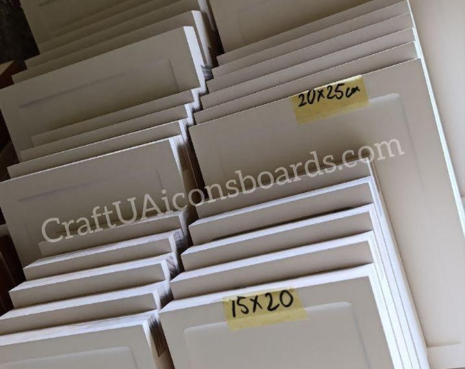 8x10 Icon Board (20×25 cm) – Traditional Levkas Gesso Panel with Linen – Linden Wood with Kovcheg – Orthodox Icon Painting Board