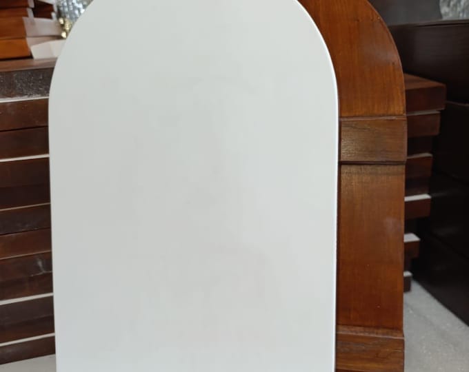 Arched Icon Board 24x40 cm (9.5x15.8 in) | Flat Levkas Gesso Panel | Linden Wood with Oak Splines | Orthodox Icon Painting Board