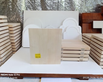 Set of 5 Flat Icon Boards 10×12" (25×30 cm) | Ungessoed Orthodox Wood Panels, Alder Wood & Ash Splines | Free Shipping