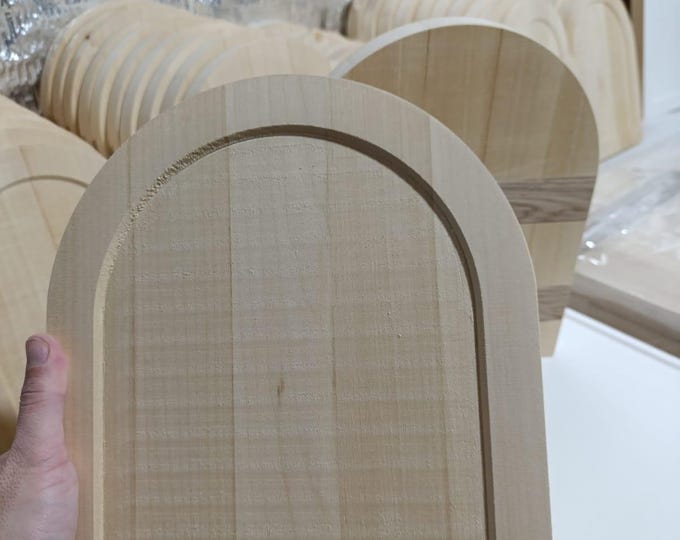 Arched Icon Board 25×30 cm with Kovcheg – Unprimed Wooden Panel for Icon Painting – Orthodox Icon Board – Diptych Triptych Panel