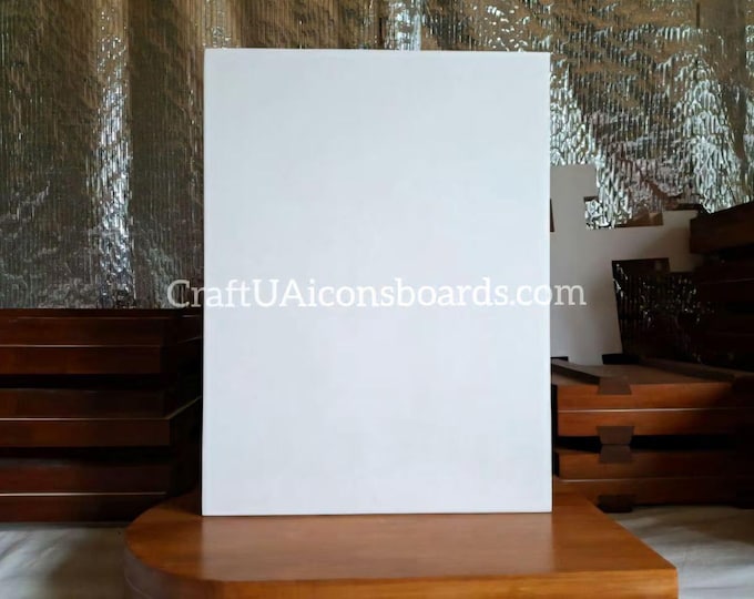 Handmade Gessoed Wood Panel for Icon Painting 12×16 in (30×40 cm) | Linden Wood Craft Supply | Levkas & Linen Pavoloka