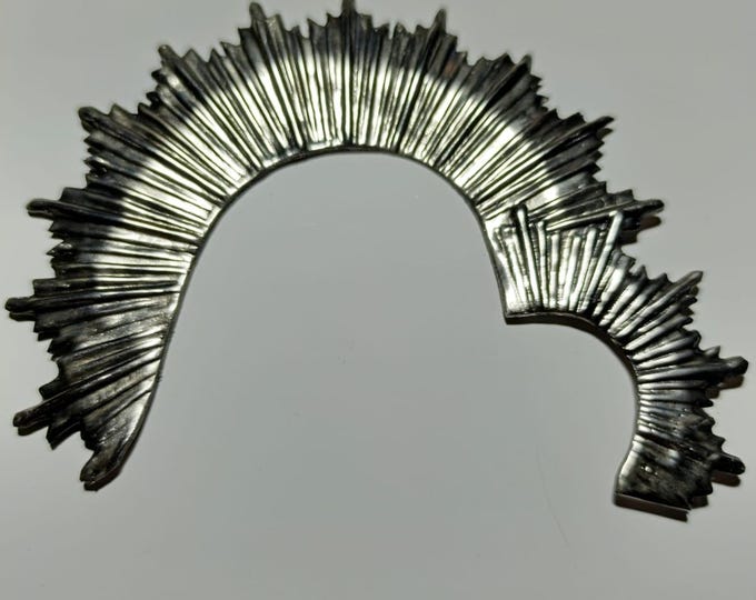 Halo for Icon Boards and Iconographers 13×10 cm 5.1×3.9 in Silver Metal Relief  Halo for Iconographers Byzantine Style