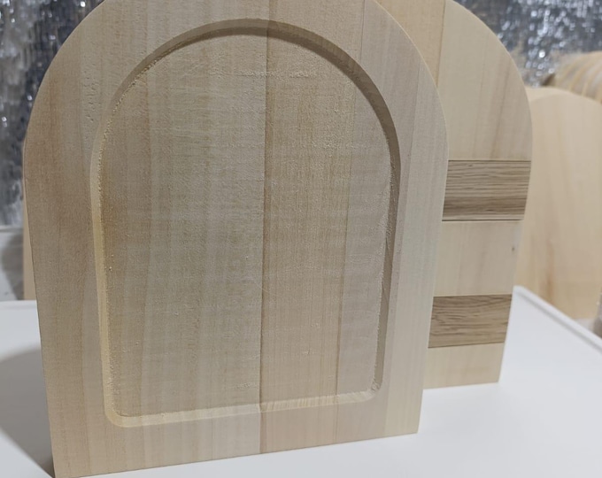 Arched Icon Board 20×25 cm (7.9 × 9.8 inches)with Kovcheg – Linden Wood Panel with Oak Splines – Unprimed Orthodox Icon Painting Board