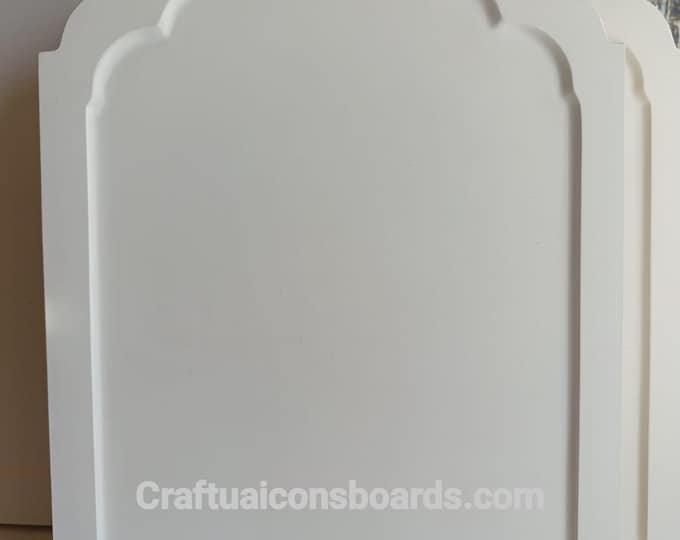 Arched Icon Board 10.6x14.4 Inches – Linden Wood Panel with Kovcheg & Gesso – Traditional Icon Painting Board