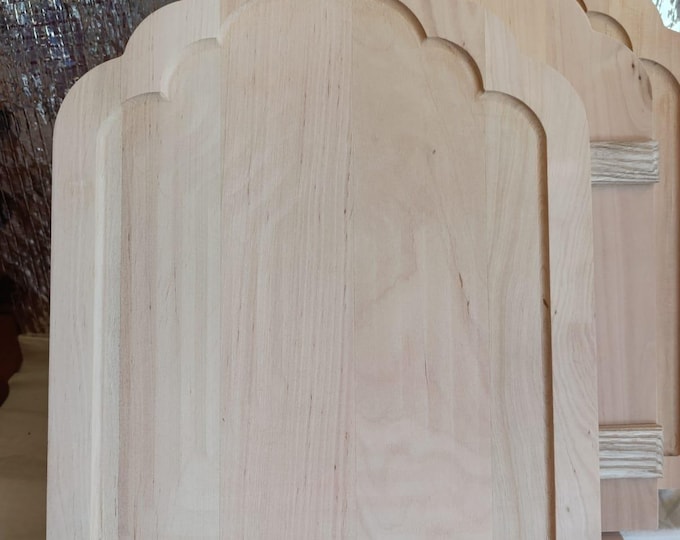 Custom Dome Icon Board 30x40 cm (11.8x15.7 in) | Kovcheg Panel | Alder Wood with Ash Splines | Orthodox Icon Painting Board | Ungessoed
