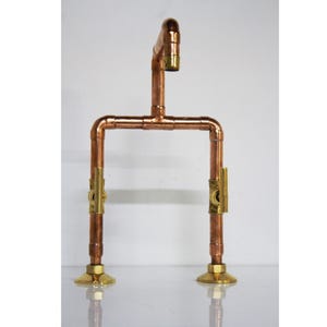 Handmade Copper & Brass Kitchen Faucet: Rustic Farmhouse Sink Tap