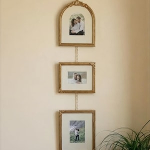 Unlackiertes Messing Schienensystem - Vintage Galerie Hängeschiene für Kunst & Rahmen mit Geschenk.