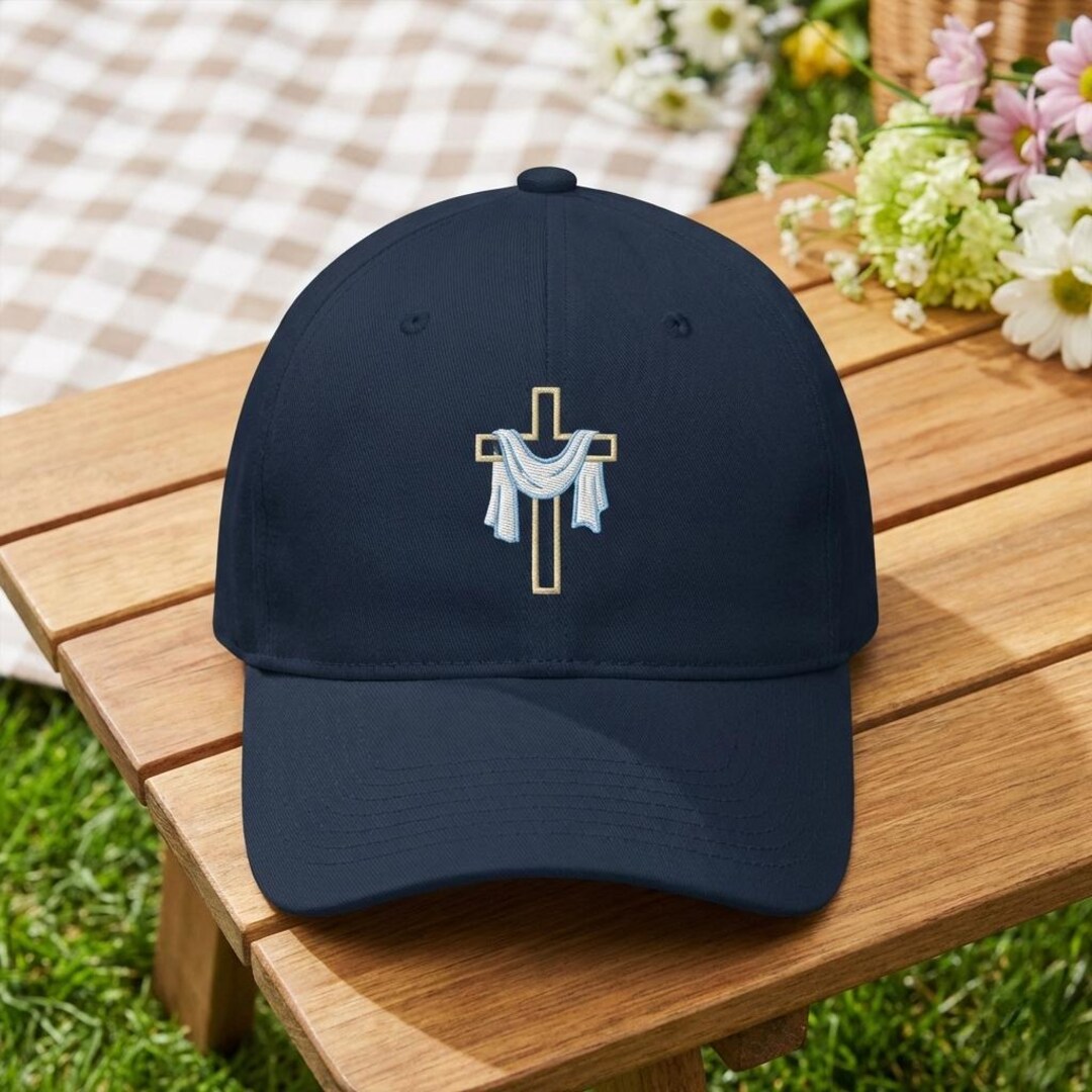 Religious Cap Christian Cross Cloth Embroidered Hat Faith Easter Religious Cap Wash ...