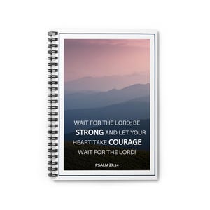 Spiral Notebook - Ruled Line, Bible Verse Notebook Scripture, Inspirational Christian Journal, Faith-Based Planner, Religious Study Diary,