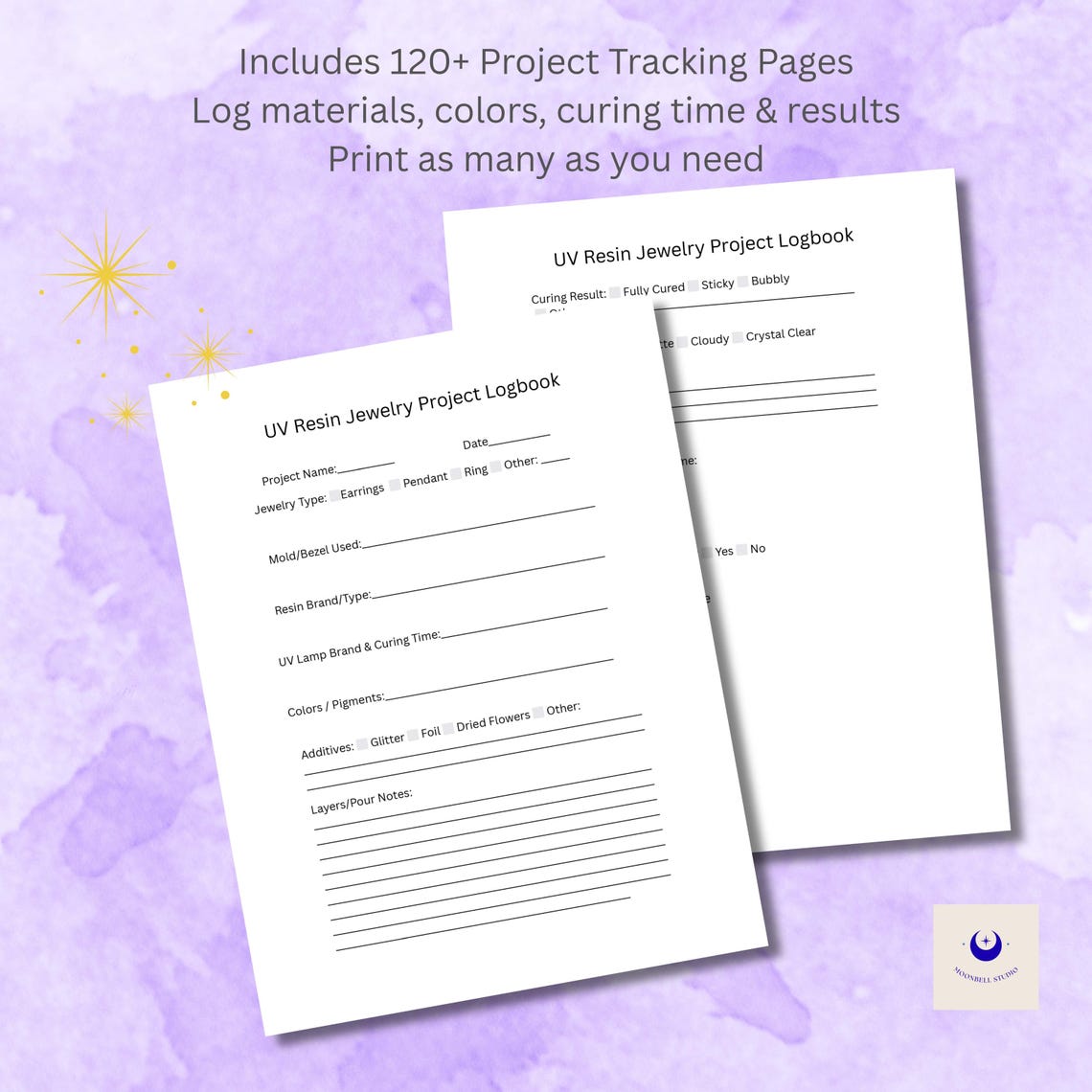 Logbook Craft UV Resin Project Logbook | Craft Planner (PDF Pattern) - Etsy