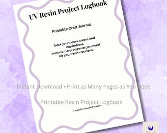 Diário de Projetos com Resina UV | Planejador de Artesanato (Molde em PDF)