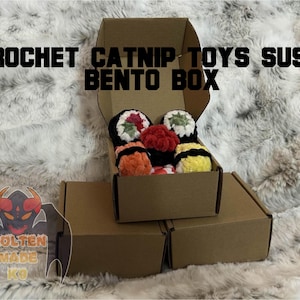 Crochet Catnip Toys Sushi Bento Box