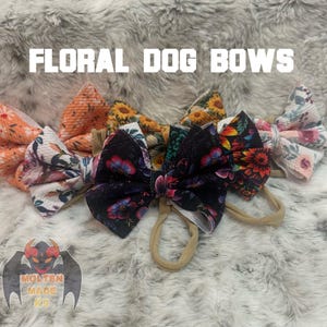 Floral Dog Bows