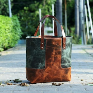 S2M leather tote bag for women gift, large leather work bag, Purse gift genuine leather, Shoulder shopper Tote for mother, girlfriend Gift