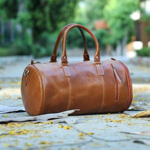 S2M Leather Duffle Bag, Handmade Leather Weekender, Gym Bag, Vacation Duffel Bag, Travel Bag, Overnight Bag Leather Holdall groomsmen gifts