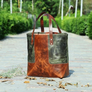 S2M leather tote bag , leather tote big bag, leather purse for women, work Office bag tote, handbag gift for her, girlfriend, Mother Gift