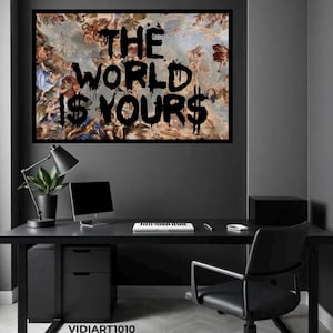 Graffiti Wall Art: The World Is Yours - Scarface Renaissance Style