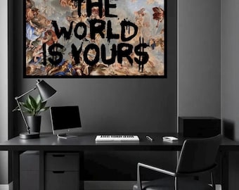 Graffiti Wall Art: Il mondo è tuo - Stile rinascimentale di Scarface