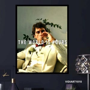 Świat należy do ciebie Sztuka na płótnie Scarface: Al Pacino Tony Montana