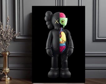 Kaws Graffiti Kunst Druck auf Leinwand: Hypebeast Decor