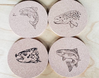 Trout Drink Coasters