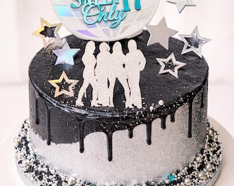 Dancing Queen Sweet 17 Cake Topper Set – Disco Theme | Holographic & Glitter Finish