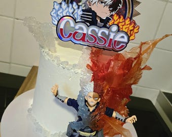 Personalised Anime-Inspired Birthday Cake Topper – Custom Name & Age