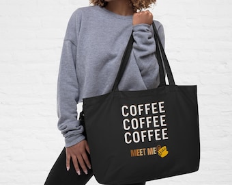 Gilmore Girl Fans Coffee Tote Bag, Organic Cotton Oversized Tote