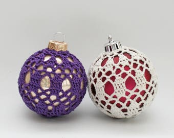 Christmas Ornament Cover #1, crochet pattern holiday decor ornament tree bulb