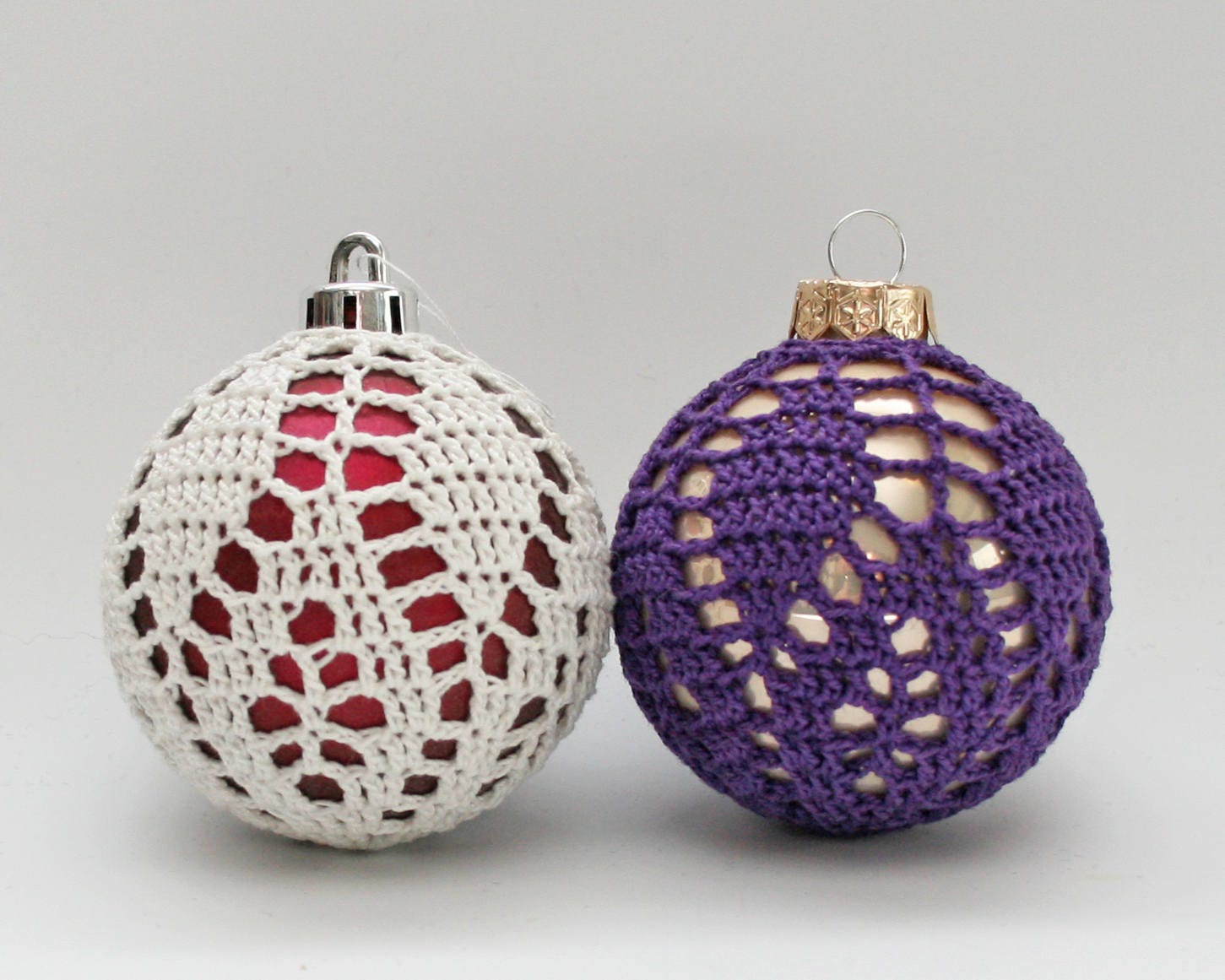Christmas Ornament Cover 2 Crochet Pattern Holiday Decor Etsy UK