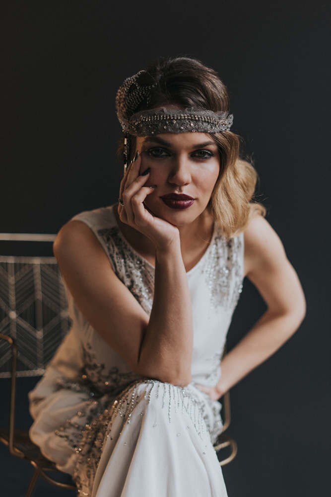 Vintage Flapper Stirnband - Art Deco Kopfschmuck Für Great Gatsby Party, Hochzeit & 20er Jahre Kostüm