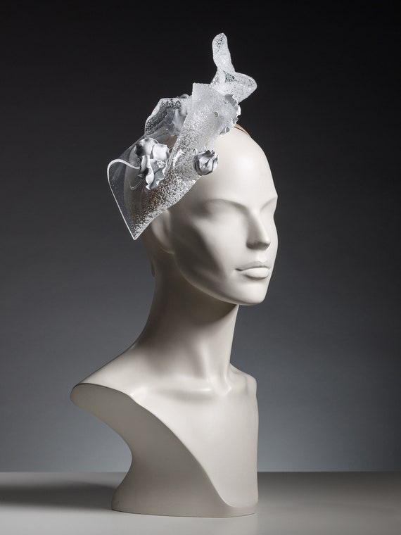 High Fashion Headpiece, Avant-garde Hat, Plexiglas Headpiece