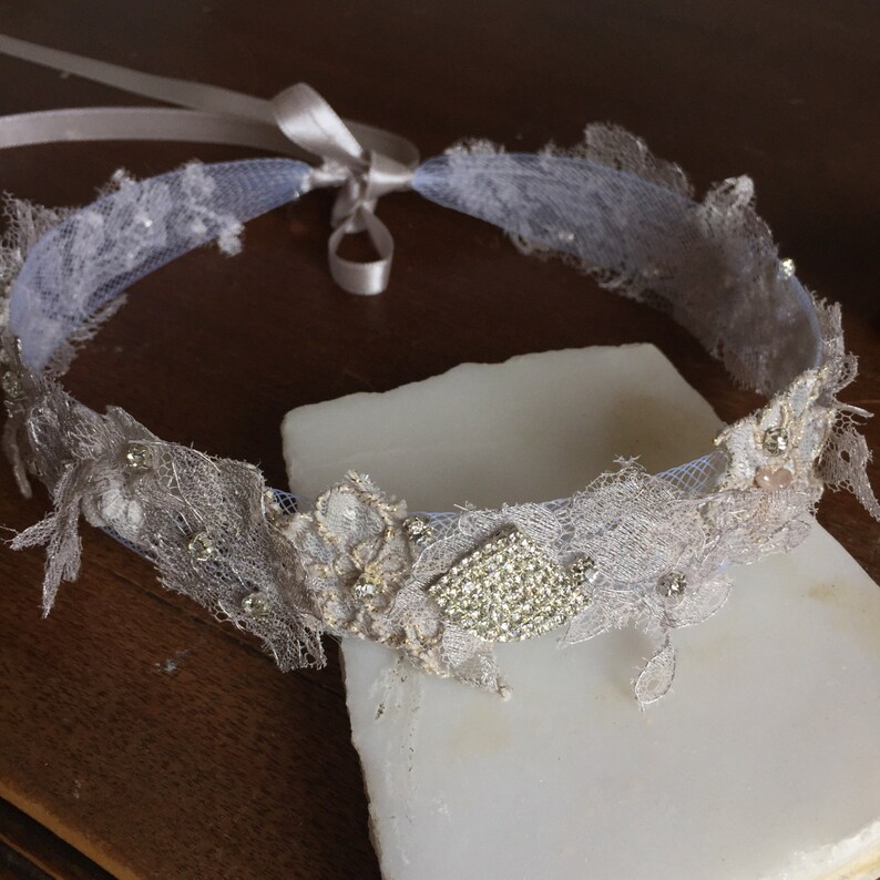 Gatsby style headpiece with glass beads feathers art deco Etsy